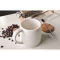 Factory direct price golf shape coffee mug/emboss milk mug/black water mug with bamboo lid.